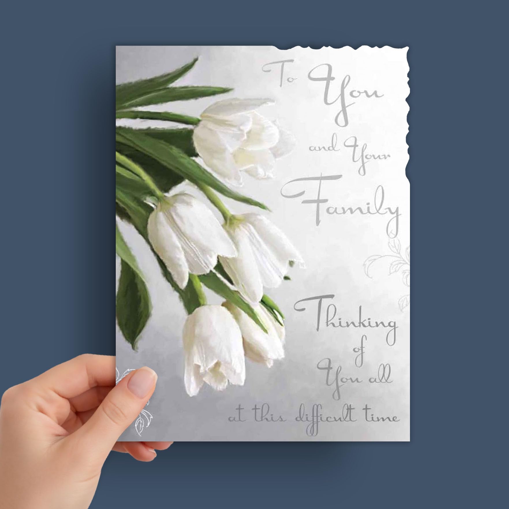 Jonny Javelin Sympathy Card to You and Your Family - Delicate